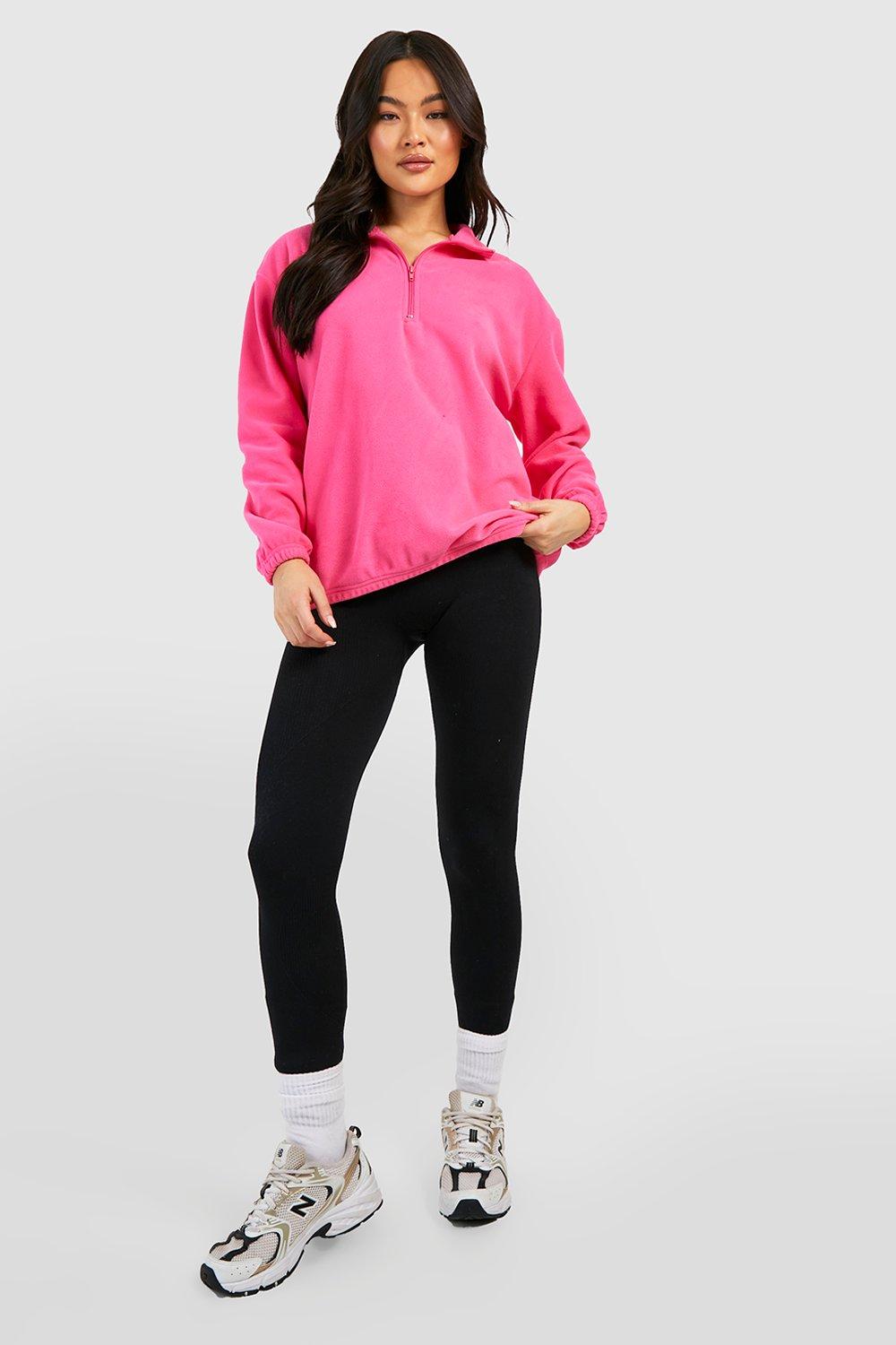 Pink polar clearance fleece half zip